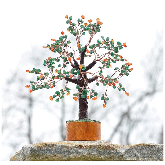 CrystalsTree Green Jade & Carnelian Gemstone - Picture 2 of 4